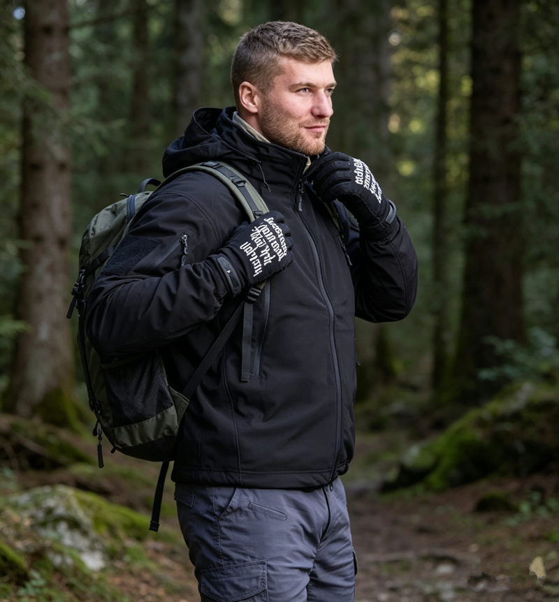 Windproof Jacket Softshell - Outdoor Men Loose Tactical Hooded Jacket