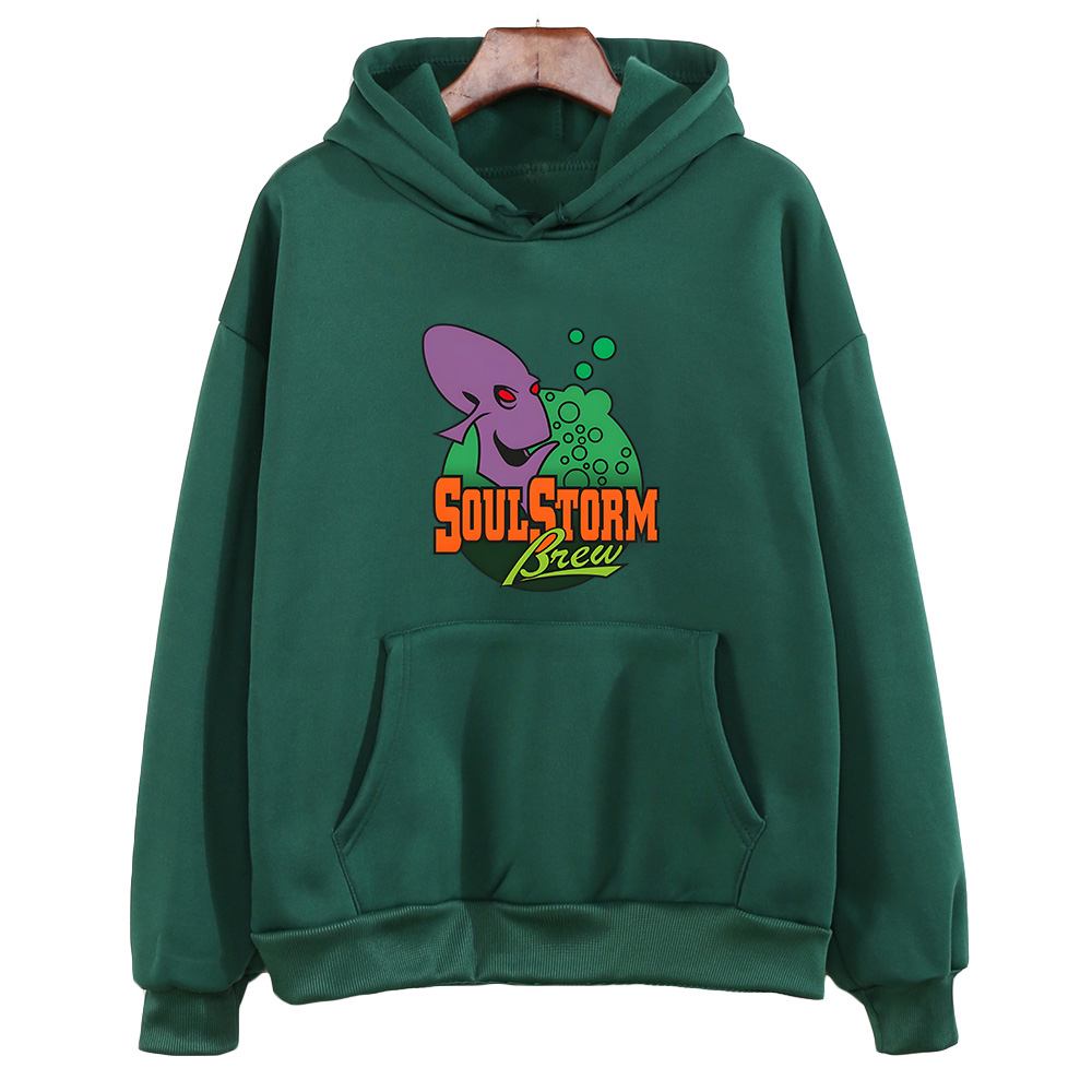 Winter Clothing Drawing - Oddworld Hoodie Anime Print Harajuku Kawaii