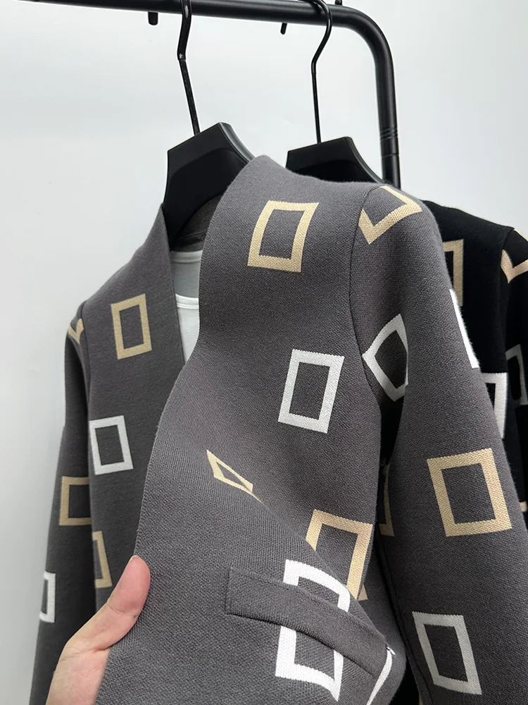Wool Blend Coat - Luxury Quality Men's Designer Knitted Cardigan