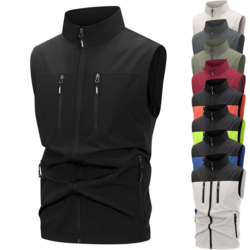 Winter Clothing Outdoor - Men's Lightweight Softshell Vest with Zipper