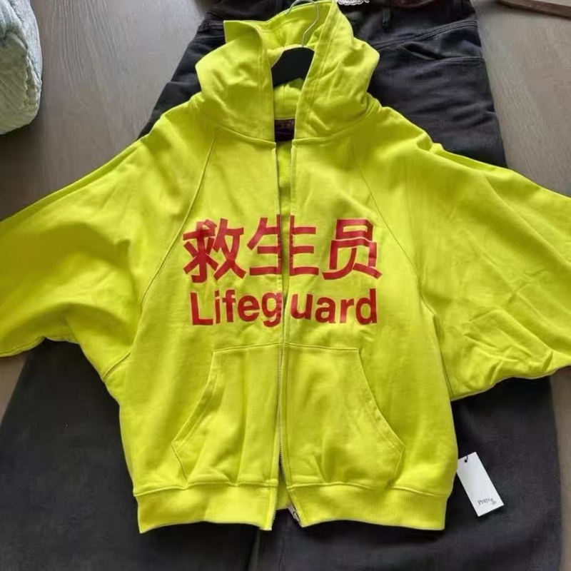 Fluorescent Yellow Hoody Sweat - đánh giá và giá Yellow Winter Clothing