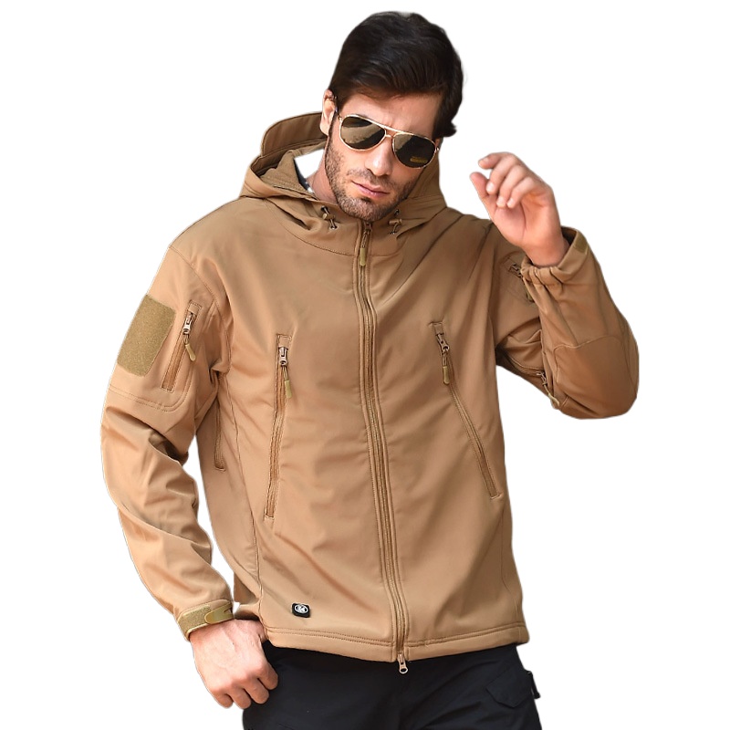 Outdoor Men Loose Tactical Hoo - đánh giá và giá Windproof Jacket Softshell