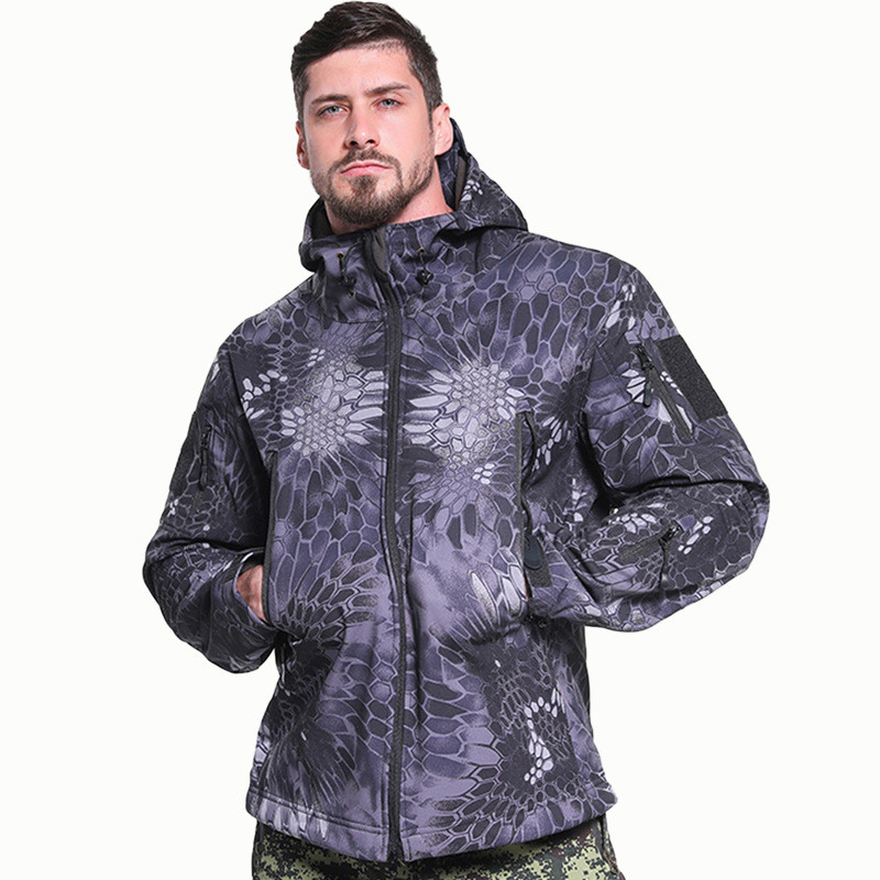Outdoor Men Loose Tactical Hoo - đánh giá và giá Windproof Jacket Softshell