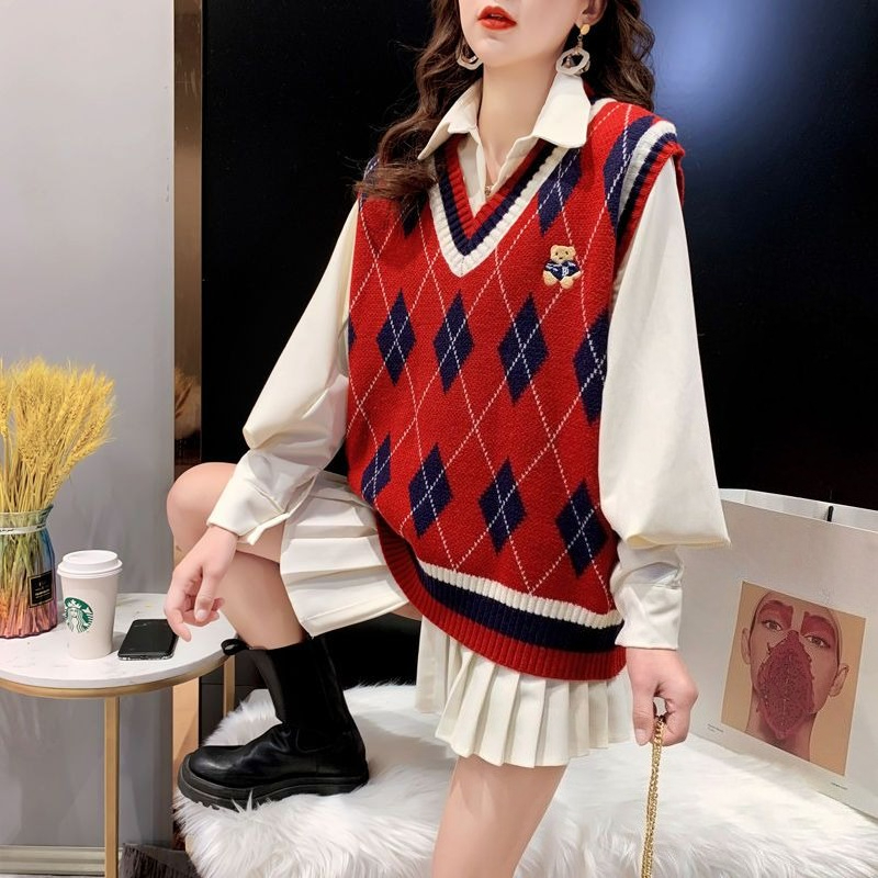 Red Knit Vests For Women Sleev - đánh giá và giá Winter Clothing Trends 2025 Women'S