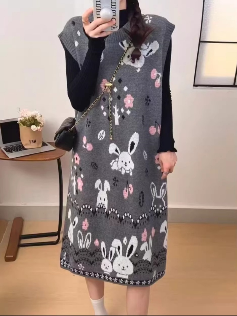 Lazy Cartoon Sweater Vest Dres - đánh giá và giá Winter Clothing Trends 2025 Women'S