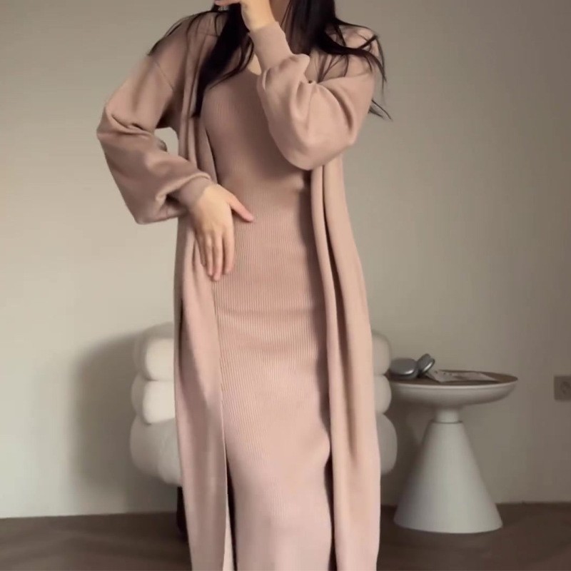 Women Knitted Dress Suit Cardi - đánh giá và giá Winter Clothing Trends 2025