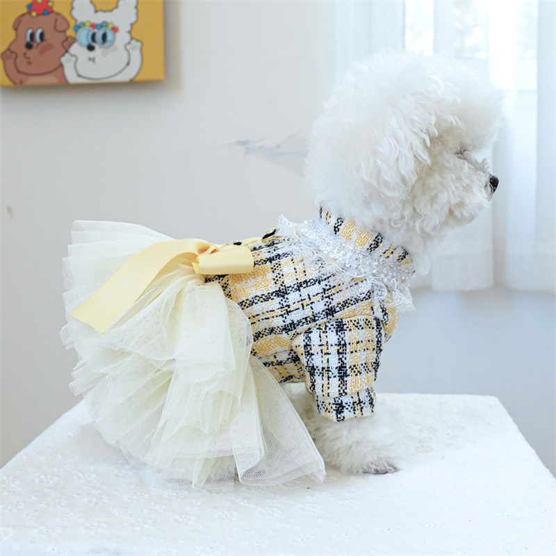 Yellow Ribbon Dresses for Dogs - đánh giá và giá Yellow Winter Clothing