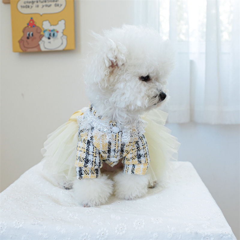 Yellow Ribbon Dresses for Dogs - đánh giá và giá Yellow Winter Clothing