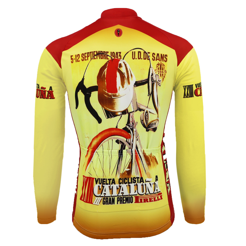 Classical 1943 team cycling Je - đánh giá và giá Yellow Winter Clothing