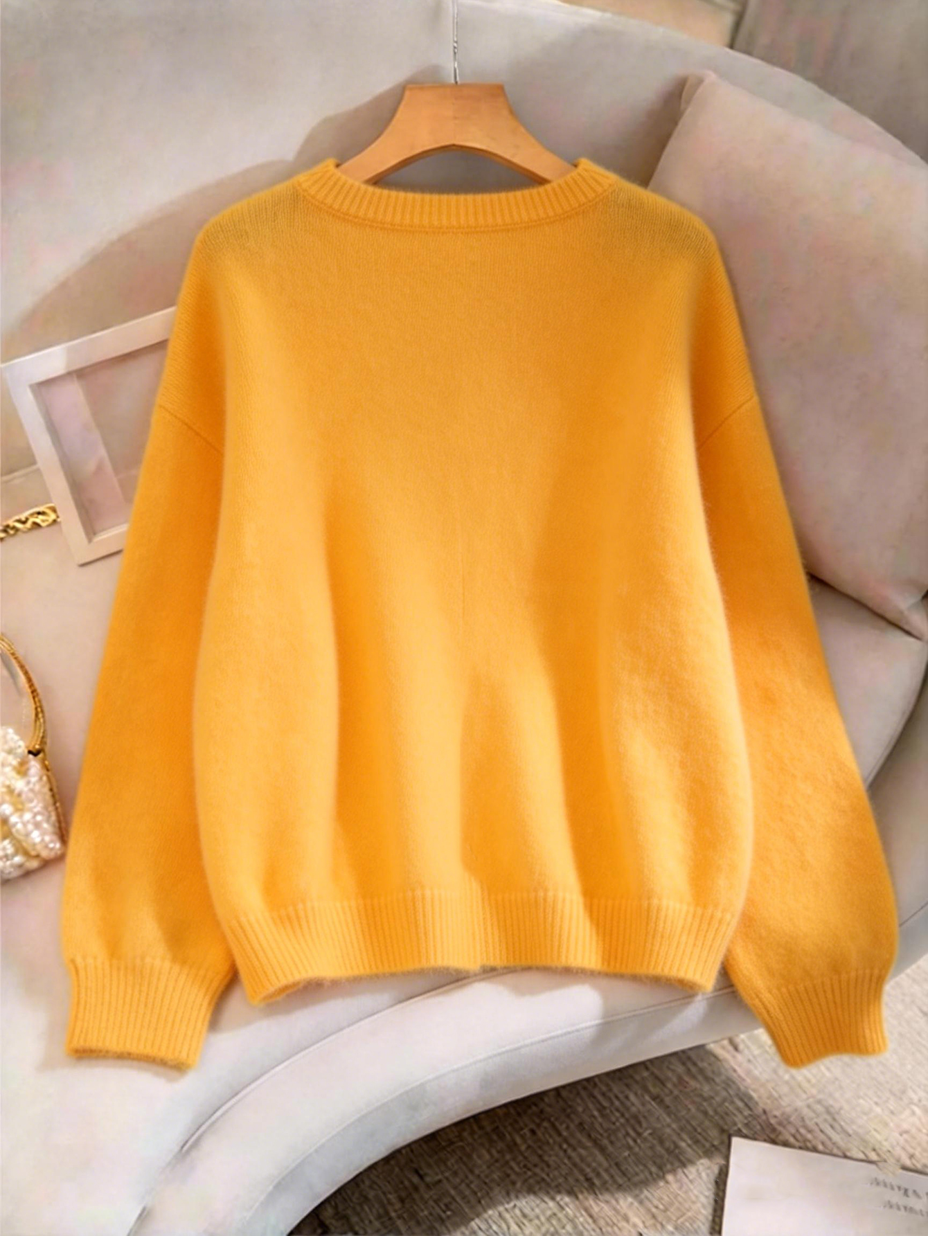 New Autumn and Winter Niche Kn - đánh giá và giá Yellow Winter Clothing