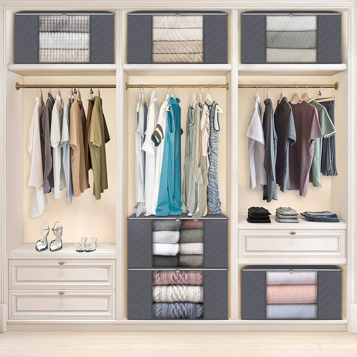 1/3pc Large Capacity Clothes S - đánh giá và giá Winter Clothing Storage