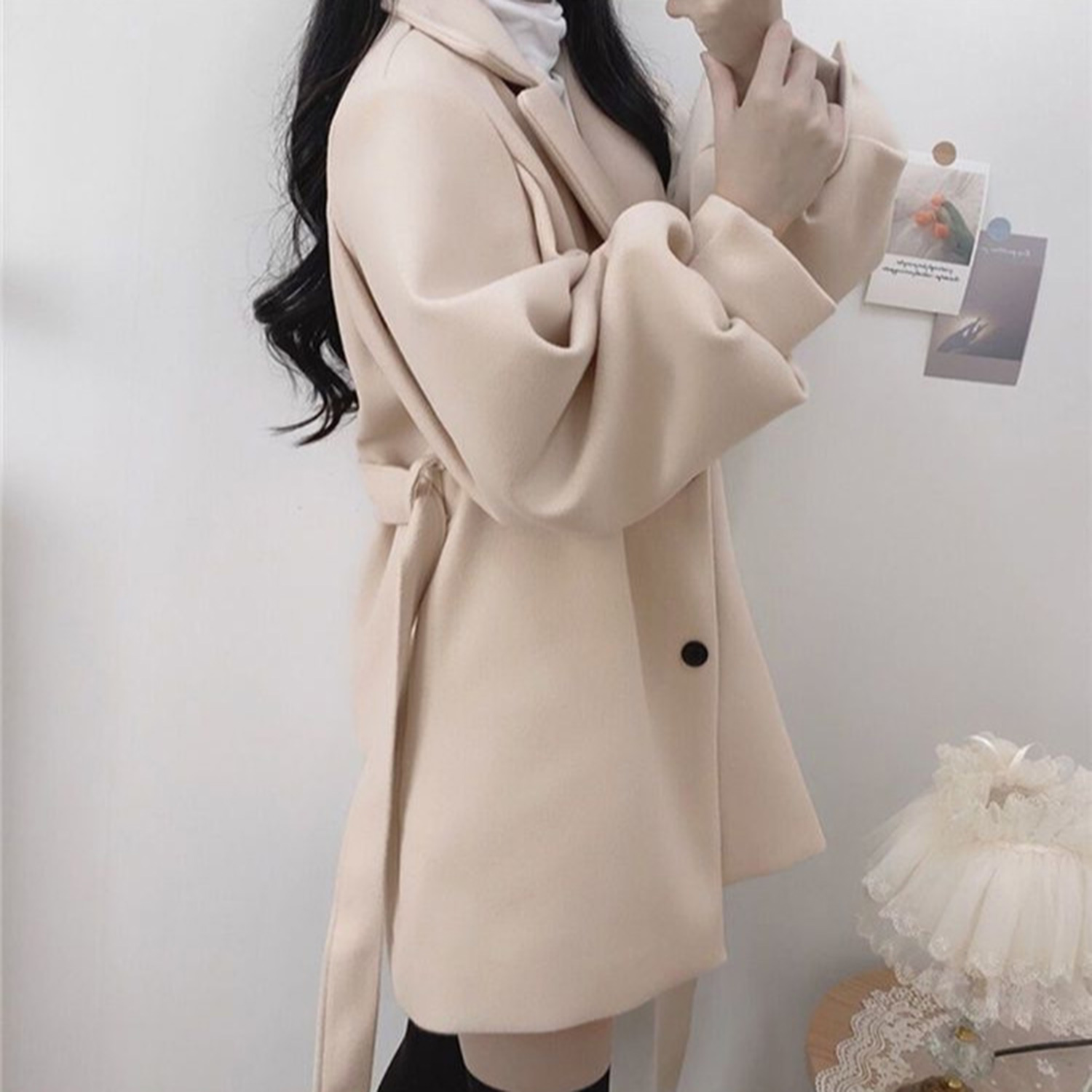 Allingentle Ivory Women's Blaz - đánh giá và giá Wool Blend Coat