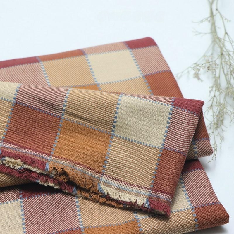 Thick Cotton Linen Fabric Plai - đánh giá và giá Yellow Winter Clothing