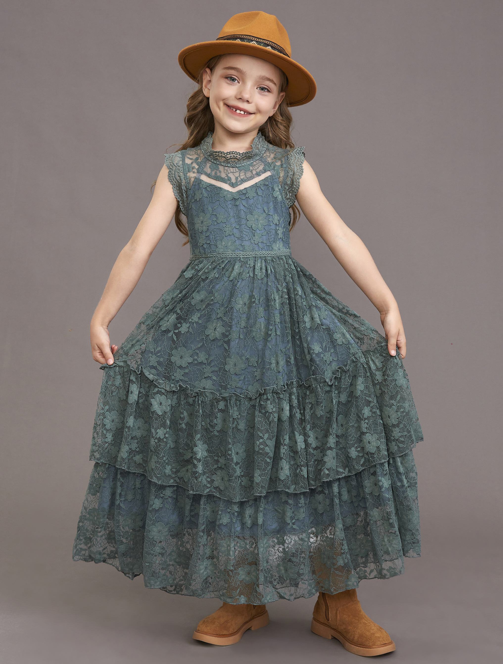 Girls Flower Dress Lace Cotton - đánh giá và giá Winter Clothing Storage