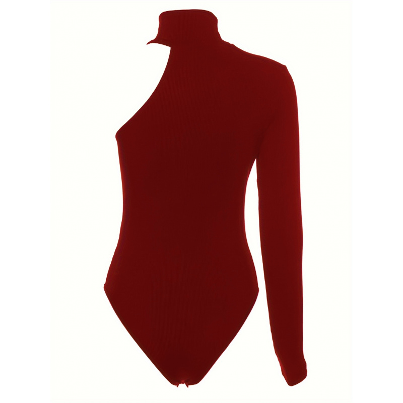 Solid Asymmetric One Shoulder  - đánh giá và giá Winter Clothing Women'S