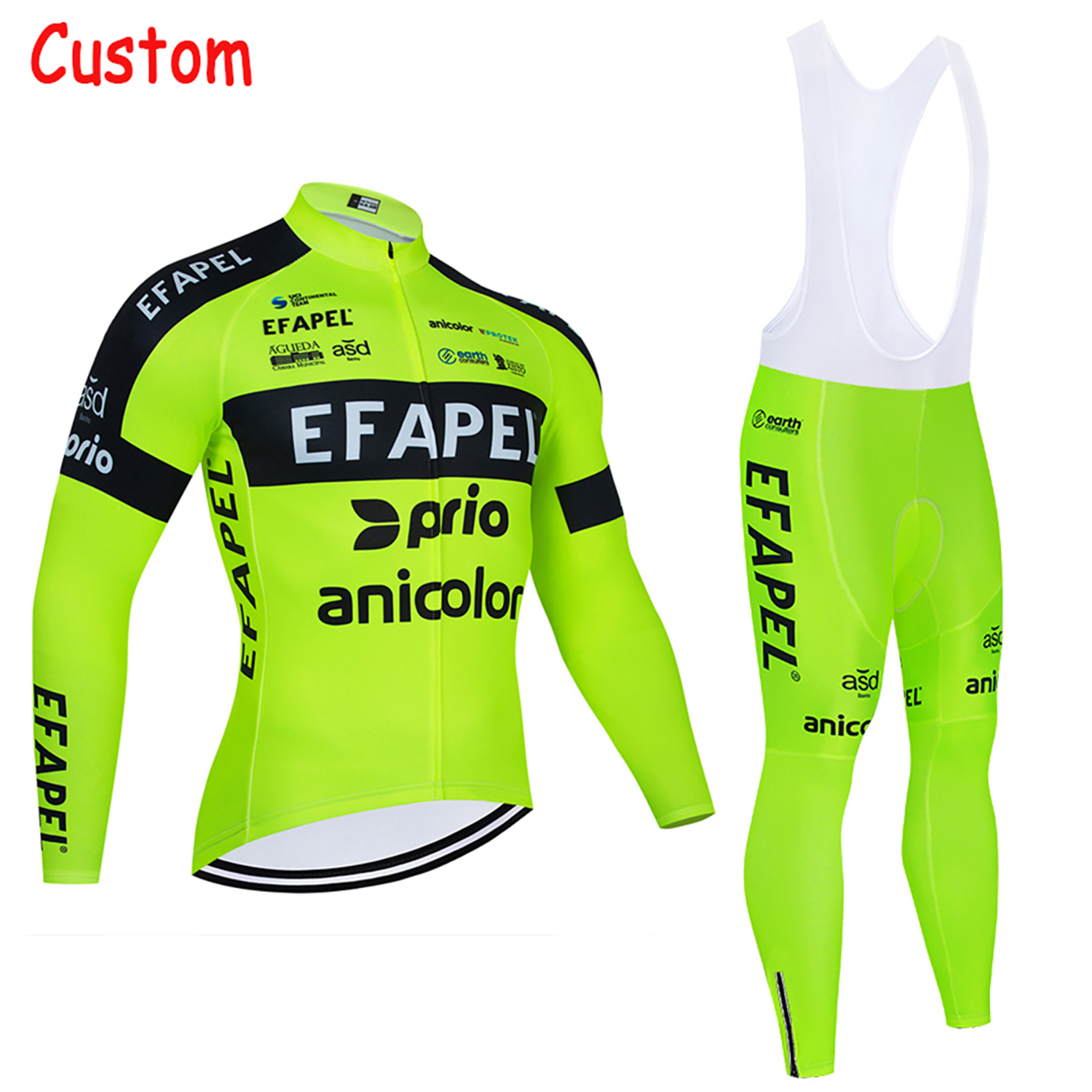 Fluor Yellow Cycling  Jersey E - đánh giá và giá Yellow Winter Clothing
