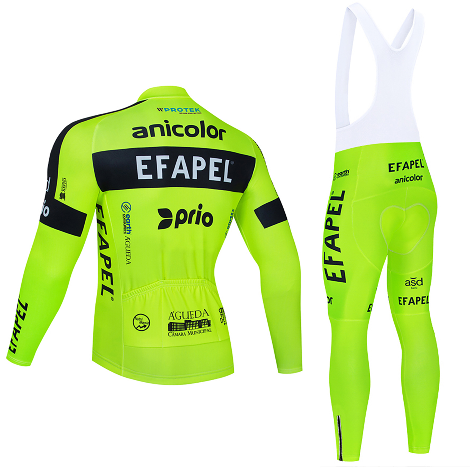 Fluor Yellow Cycling  Jersey E - đánh giá và giá Yellow Winter Clothing