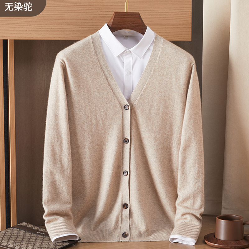 Red men's V-neck cashmere card - đánh giá và giá Wool Blend Coat