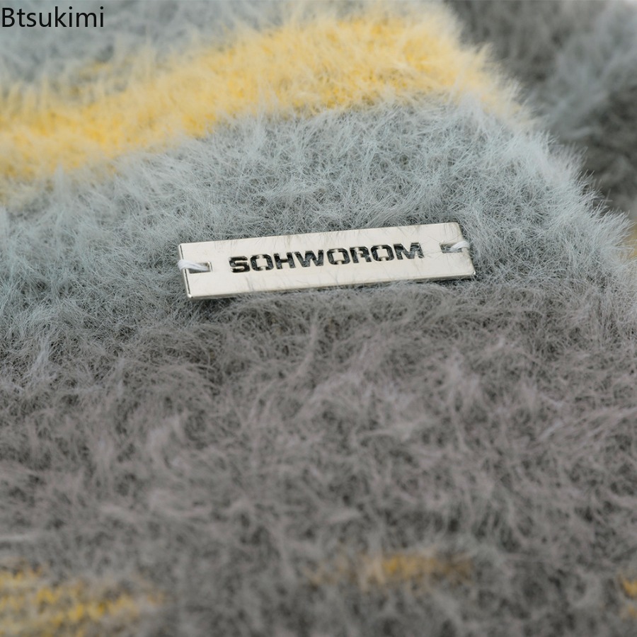 Men's Yellow Striped Thickened - đánh giá và giá Yellow Winter Clothing