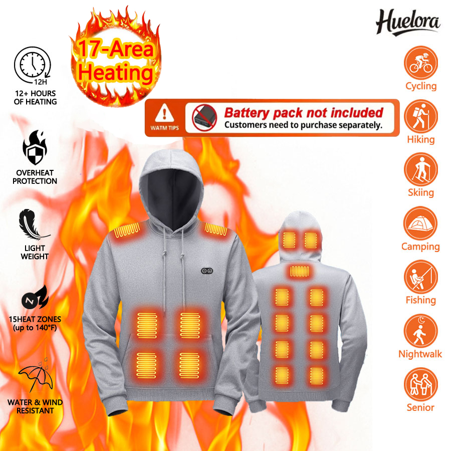 17 Zone Heating Hoodie Sweatsh - đánh giá và giá Winter Clothing Outdoor