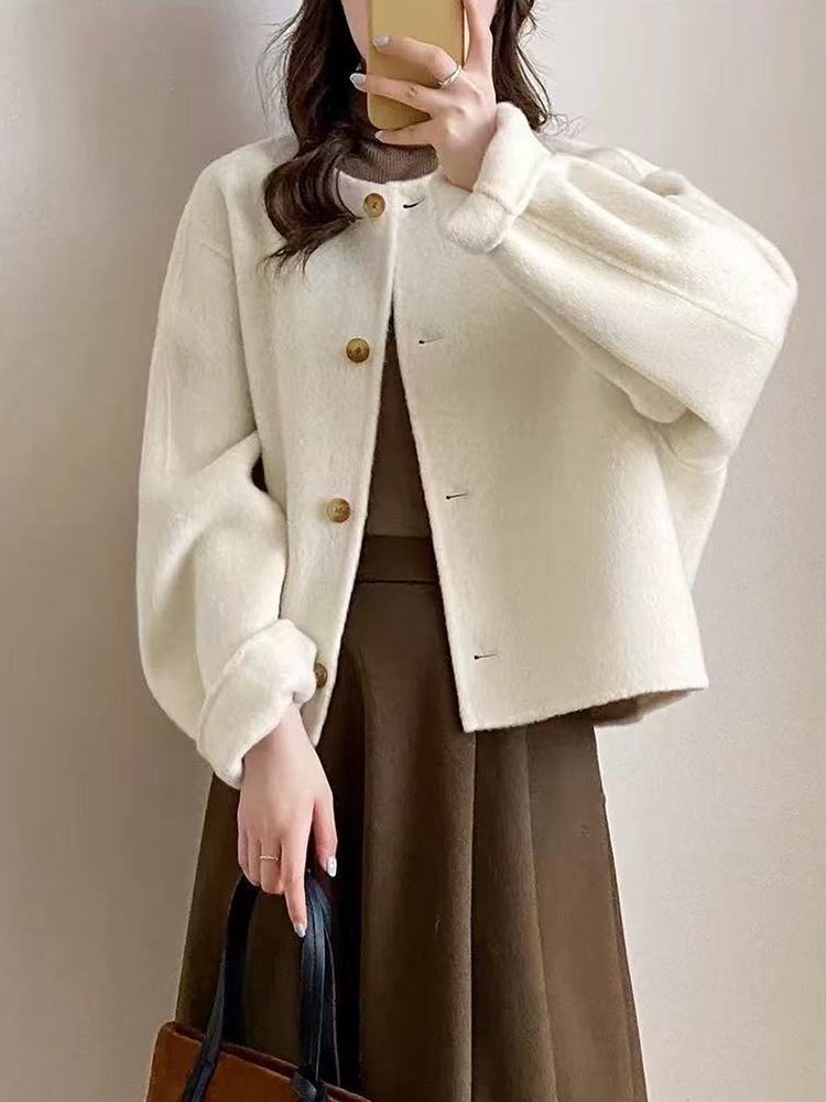 Faux Wool Coat for Women Korea - đánh giá và giá Wool Blend Coat