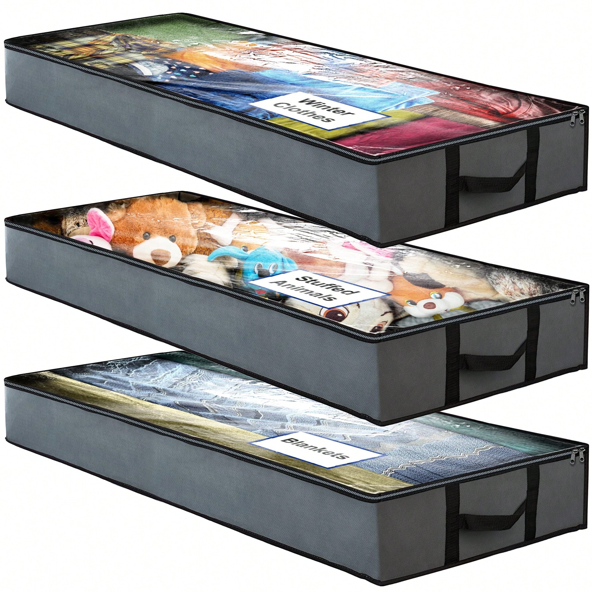 3 Pack Under Bed Storage Bags  - đánh giá và giá Winter Clothing Storage