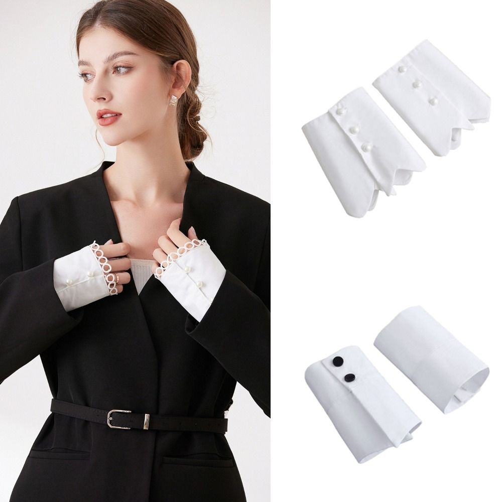 New White Fake Cuffs Button De - đánh giá và giá Winter Clothing Outdoor