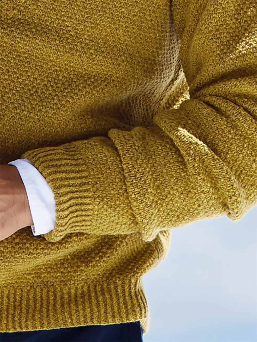 Autumn Winter Men Sweaters Kni - đánh giá và giá Yellow Winter Clothing