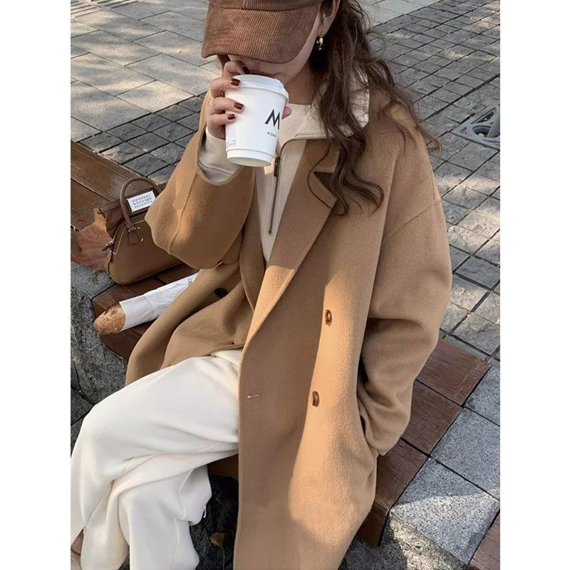 Women's Thickened Woolen Coat  - đánh giá và giá Wool Blend Coat