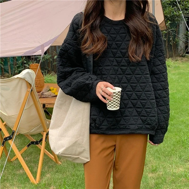 Loose Sweatshirt Female Winter - đánh giá và giá Yellow Winter Clothing